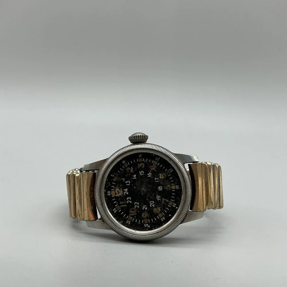 Vintage Waltham Type A-17 Military Mens Watch 31mm Manual For Parts Not Running